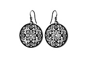 Round Filigree Earrings SVG Set, a Graphic by Creativeshirt (Thumbnail 13 of 13)