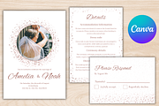 Glitter Wedding Invitation Template, an Invitation Template by Talentex Invitations (Thumbnail 1 of 4)