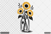 Sunflower SVG PNG Design Bundle, an Illustration by Actual Pixel (Thumbnail 6 of 30)