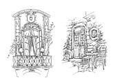 Set of Old Street landscapes, a Texture Illustration by Penndpaper (Thumbnail 4 of 5)