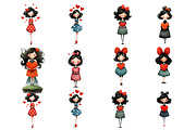 Whimsical Girl Red Heart Clipart, an Illustration by DreamArtGraphic (Thumbnail 3 of 4)