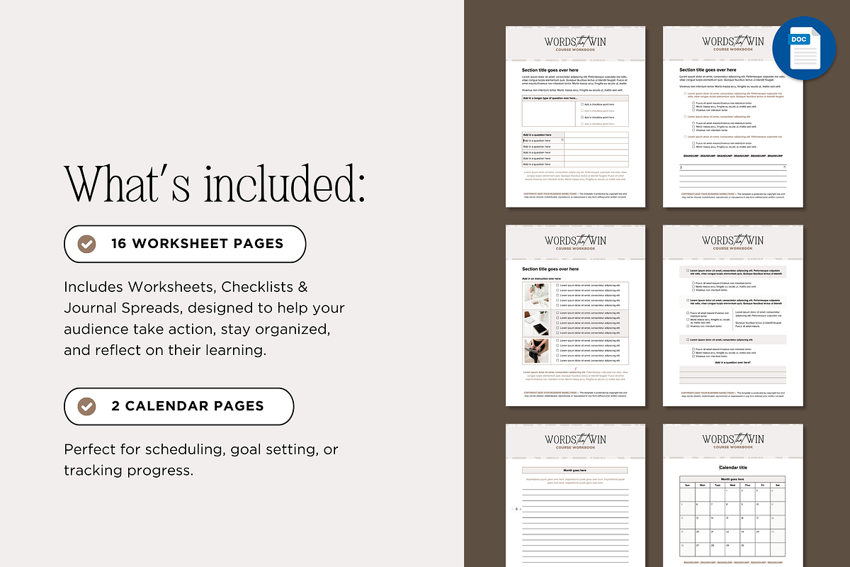 Google Doc Workbook Template, a Presentation Template by Our Polished Pages (Photo 4 of 7)