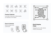 Biometric Recognition Icons, an Outline Icon by Prosymbols (Thumbnail 3 of 6)