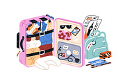 Baggage for travel set, banners, an Object Illustration by PaperTrident (Thumbnail 8 of 11)