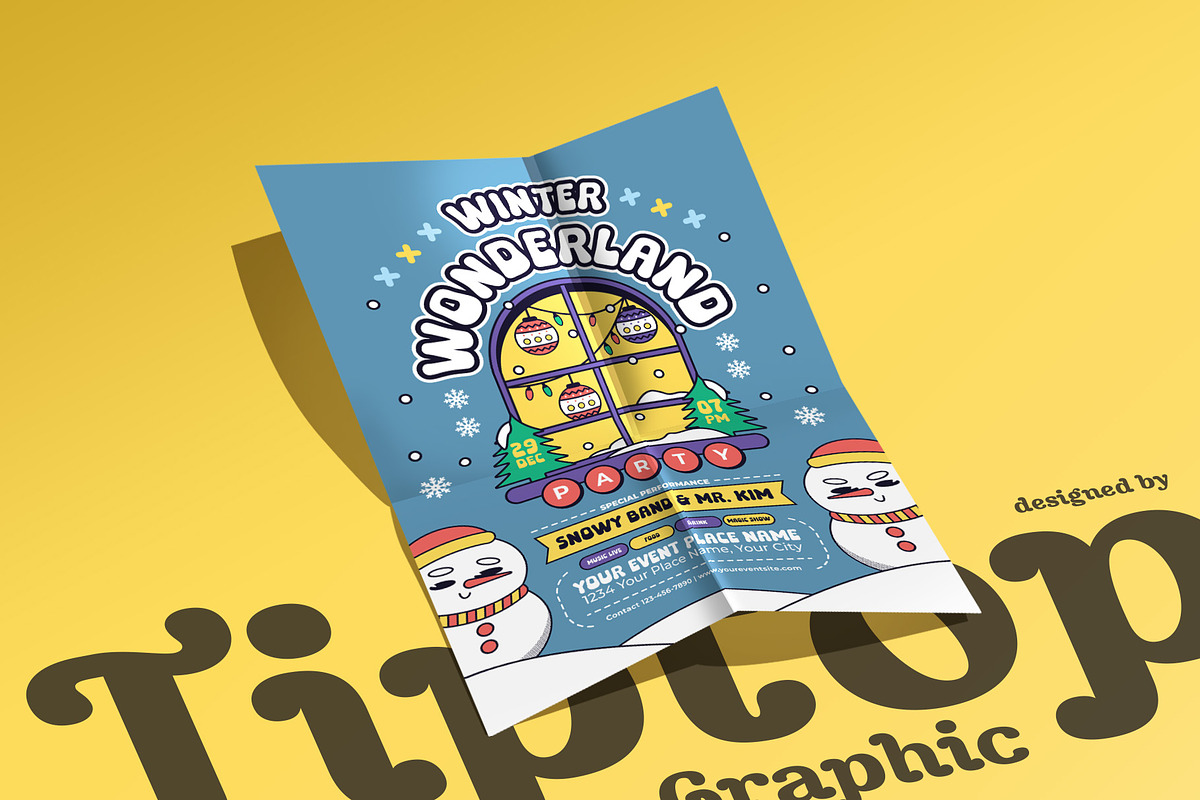 Winter Wonderland Flyer Template, a Flyer Template by Tiptop Graphic (Photo 5 of 5)
