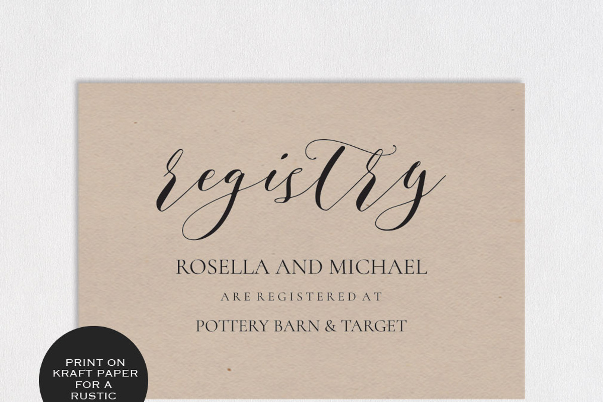 Registry Cards Editable SHR459, an Invitation Template by Shafura_Wedding (Photo 2 of 5)