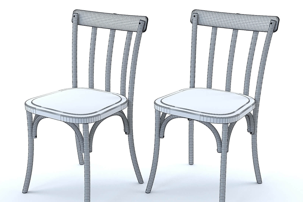 Bistrot chairs (set of 2), a Furniture 3D Model by RC graphics (Photo 2 of 2)