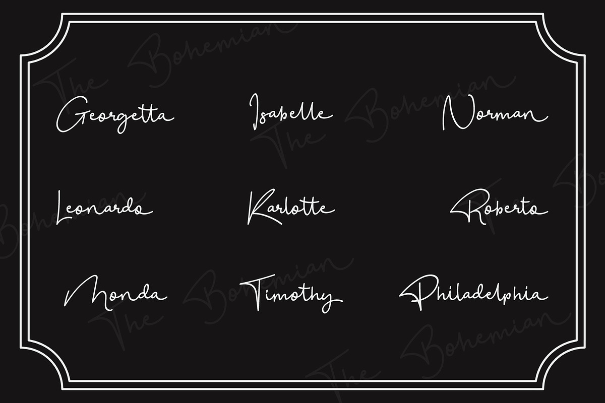 The Bohemian 2 Signature Font UPDATE preview 7