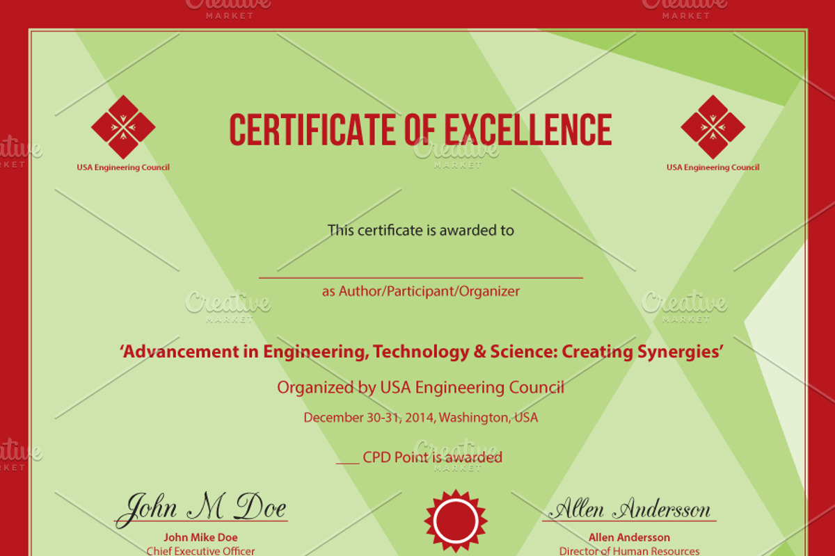 Certificates of Excellence, a Stationery Template by Zia Grfx (Photo 4 of 10)