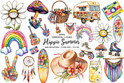 Hippie Summer Sublimation Clipart, an Illustration by SinaCreation (Thumbnail 1 of 5)