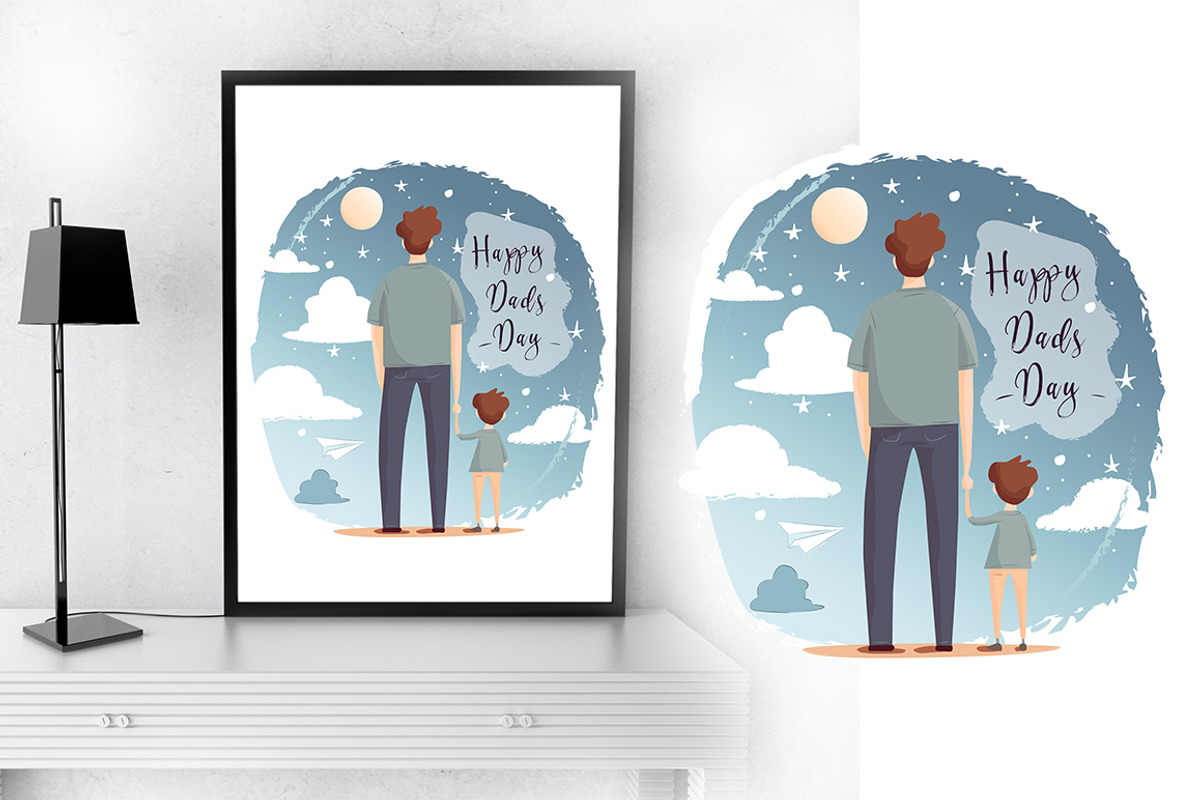 Father Day Vector Illustrations, an Object Graphic by Evgeniia (Photo 8 of 10)