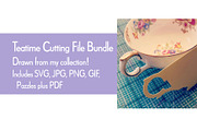 Tea Cup & Teapot SVG Cut File Bundle, an Object Graphic by Purple Pony Art (Thumbnail 2 of 2)