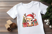 Christmas Deer. T-Shirt, PNG., an Animal Illustration by KENO Mascots (Thumbnail 3 of 8)