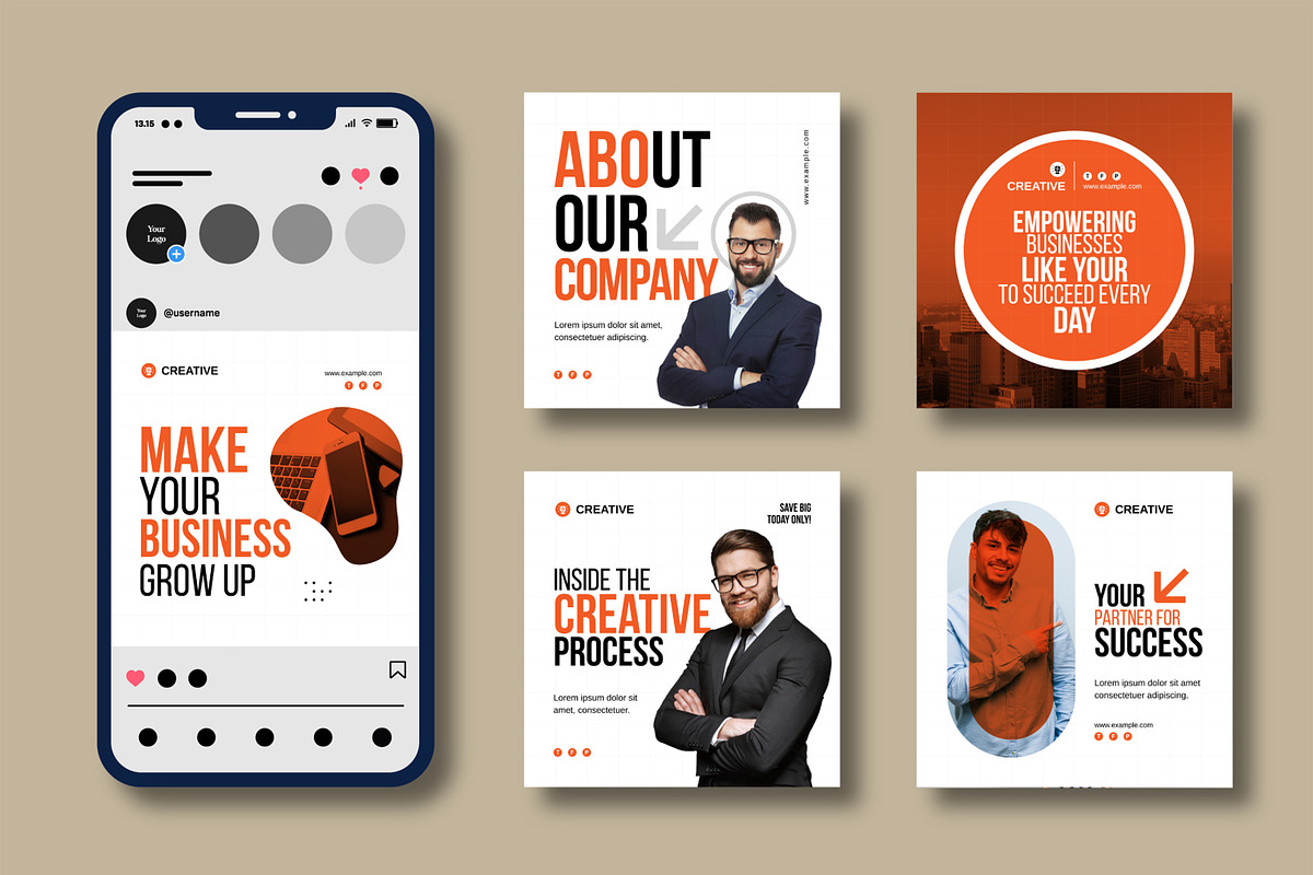 Business Social Media Post Template, a Social Media Template by MightyDesign (Photo 2 of 8)
