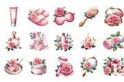 Pink Roses Pamper Time Clipart, an Illustration by Designking (Thumbnail 3 of 5)