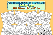 WOODLAND ANIMALS COLORING PAGES, an Animal Illustration by Vachira Digital Studio (Thumbnail 4 of 4)