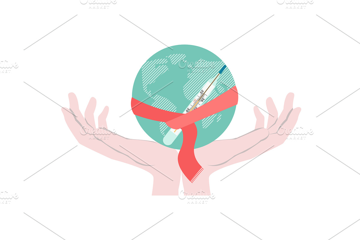 Worldwide pandemic metaphor with, an Object Illustration by Sky Pics Studio