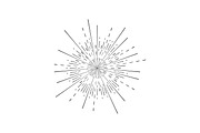 Retro Sunburst Signs Thin Line Icon, an Outline Icon by Bigmouse_art (Thumbnail 12 of 14)