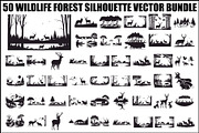 Wildlife Forest Silhouette Vector Bu, an Illustration by Designs_River (Thumbnail 1 of 51)
