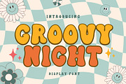 Groovy Night is a cool groovy font, a Handwritten Font by Brown Cupple (Thumbnail 1 of 7)