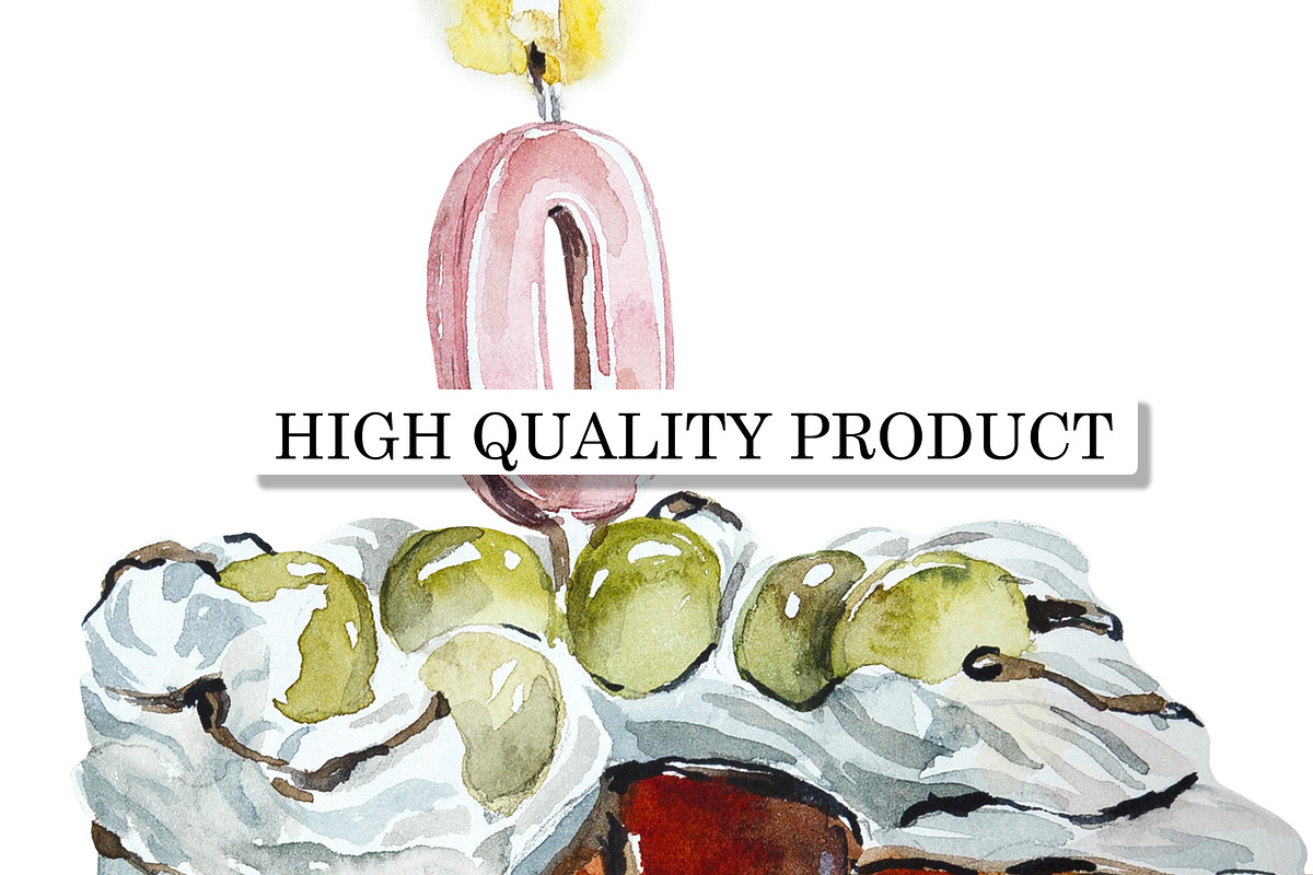 Watercolor Sketch. Homemade Food, a Food Illustration by Budogoshch (Photo 5 of 5)