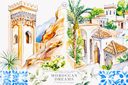 Moroccan clipart watercolor set, a Decorative Illustration by Patishop Art (Thumbnail 3 of 10)