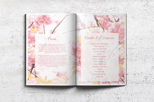 8-Page Funeral Booklet Sweet Blossom