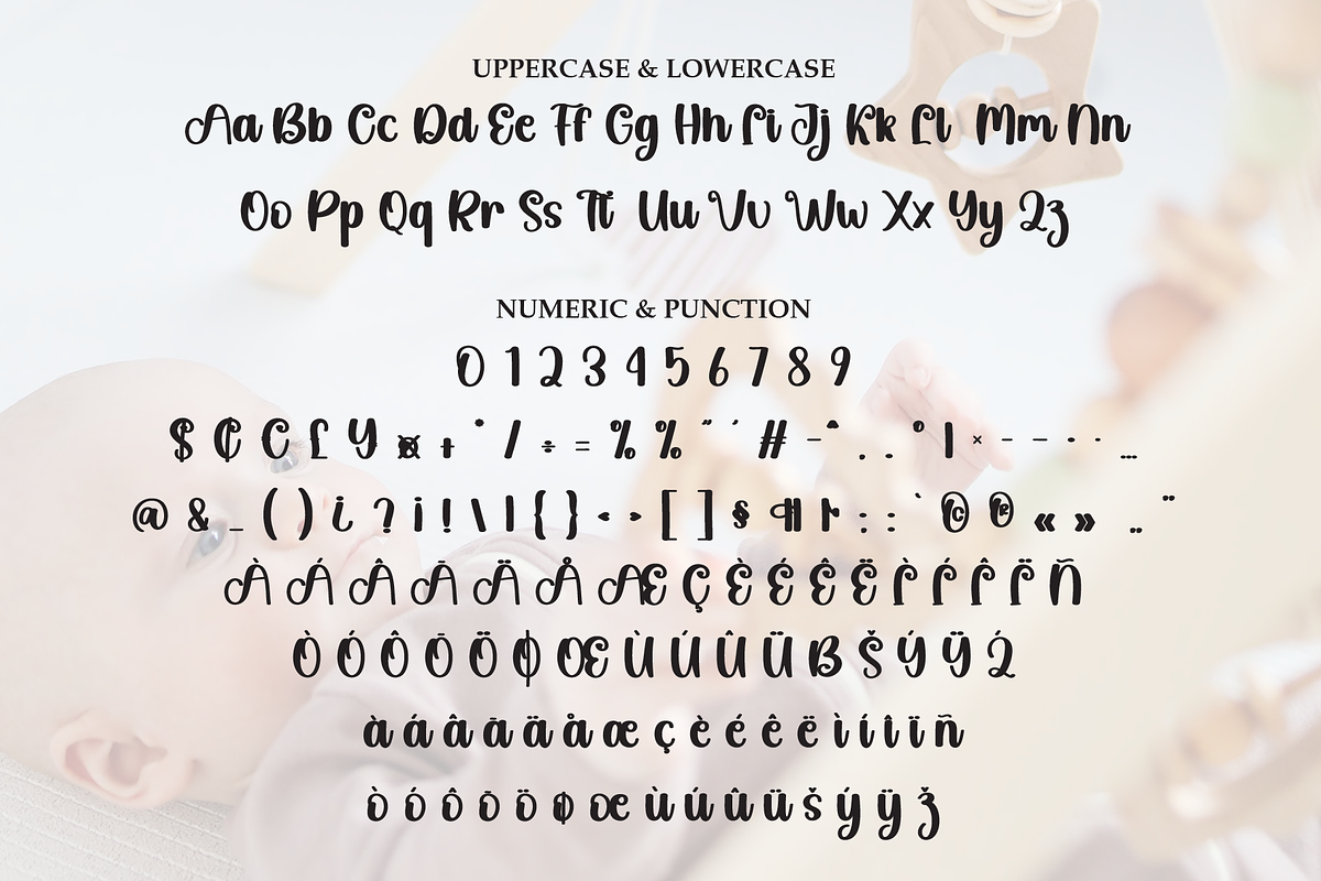 Chubby Baby | Script Font, a Handwritten Font by Scratchones (Photo 7 of 9)