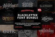Blackletter Font Bundle, a Blackletter Font by Rvq Type Foundry (Thumbnail 1 of 17)