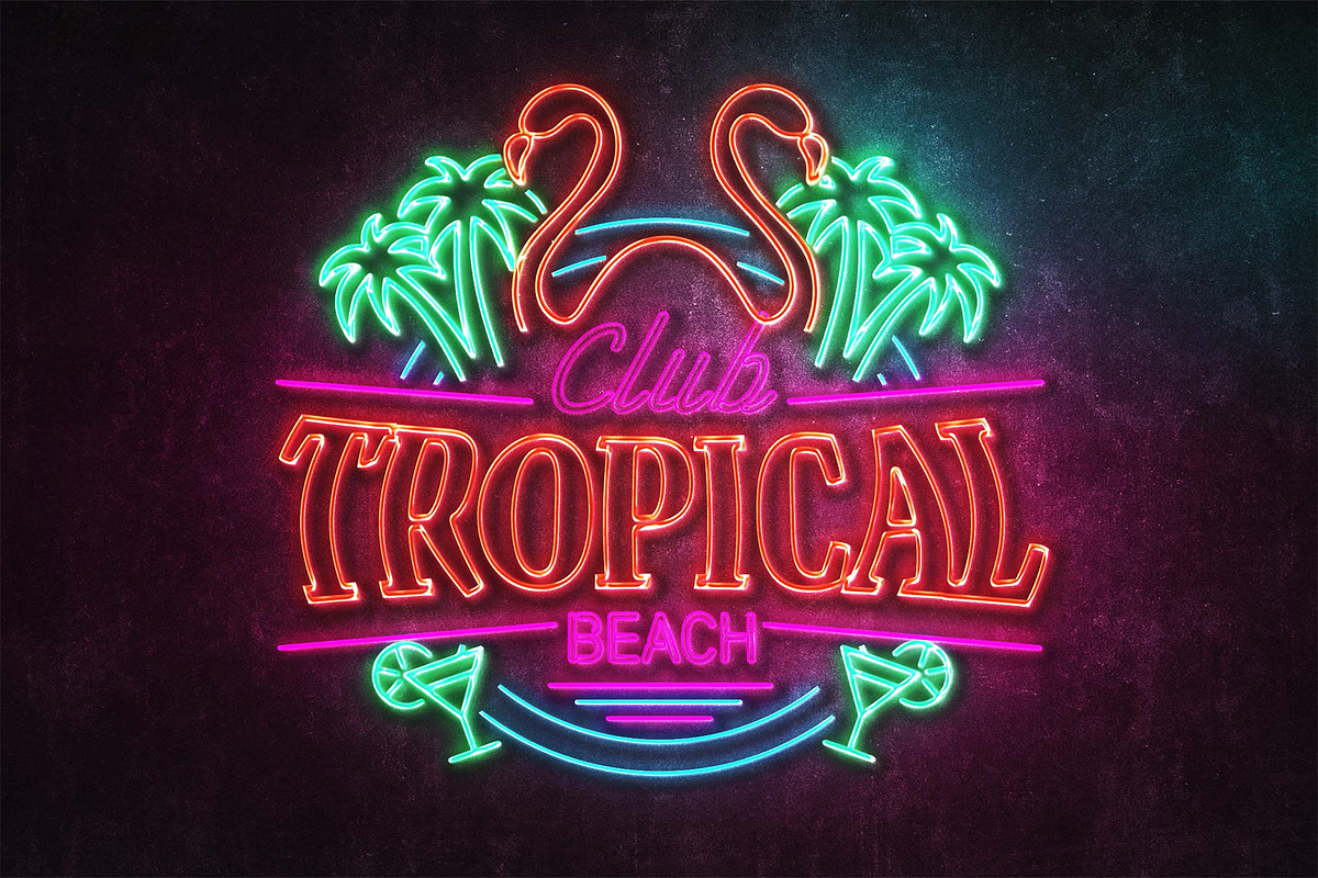 Realistic Neon Sign Pack Text Effect, a Layer Style Add-On by Sixtysix Labs (Photo 9 of 9)