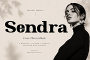 Sendra – Modern Serif Family, a Serif Font by Muksal Creative (Thumbnail 1 of 11)