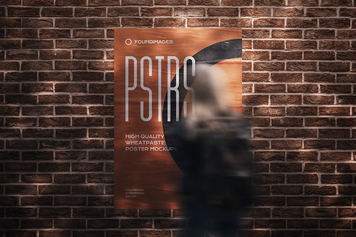 50 poster mockup bundle glued paper, an Advertising Mockup by FoundImages (Photo 52 of 55)