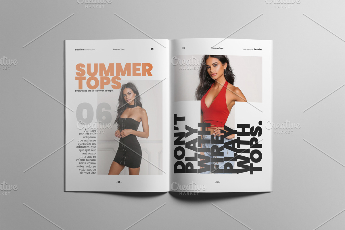 The Best Fashion Magazne Layout, a Magazine Template by Swayang (Photo 17 of 23)