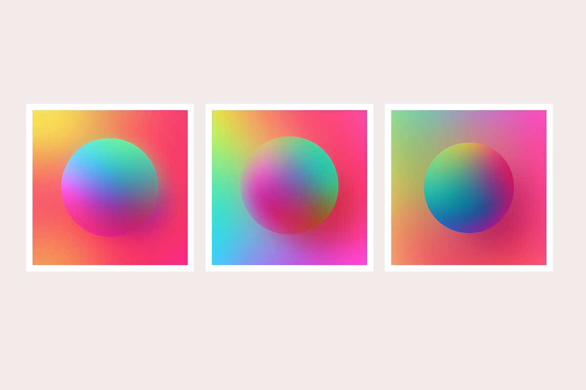 Rare Co - Rainbow Gradient Spheres, a Background Graphic by milatovar (Photo 4 of 17)