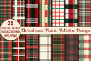 Christmas Plaid Pattern Design, a Background Graphic by DreamCafeArt (Thumbnail 1 of 7)
