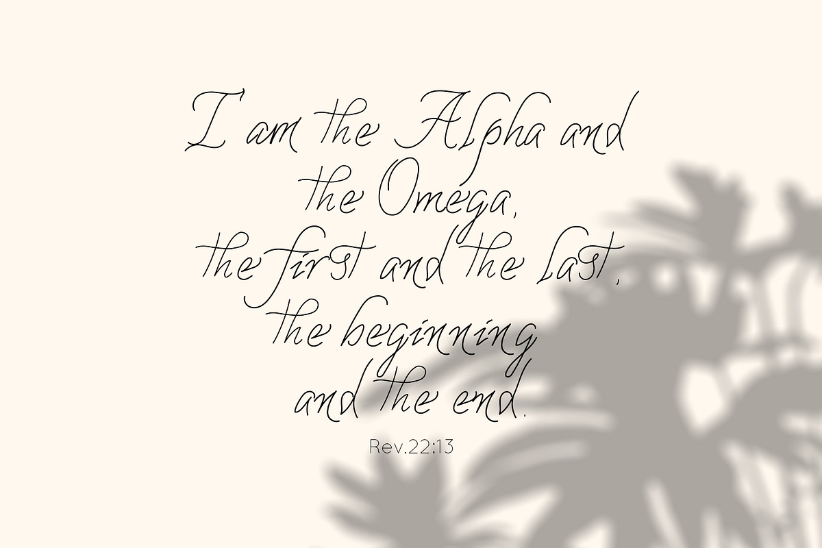Alpha & Omega signature script font preview 7
