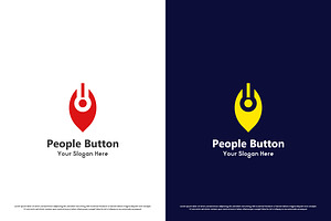 People Button Logo Design Icon, a Branding & Logo Template by Morvana Crew