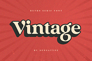 Vintage - Retro Serif Font, a Serif Font by Sensatype (Thumbnail 2 of 16)