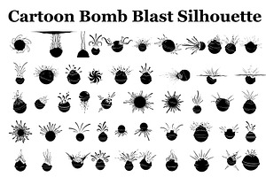 Cartoon Bomb Blast Silhouette, a Graphic by hafijul