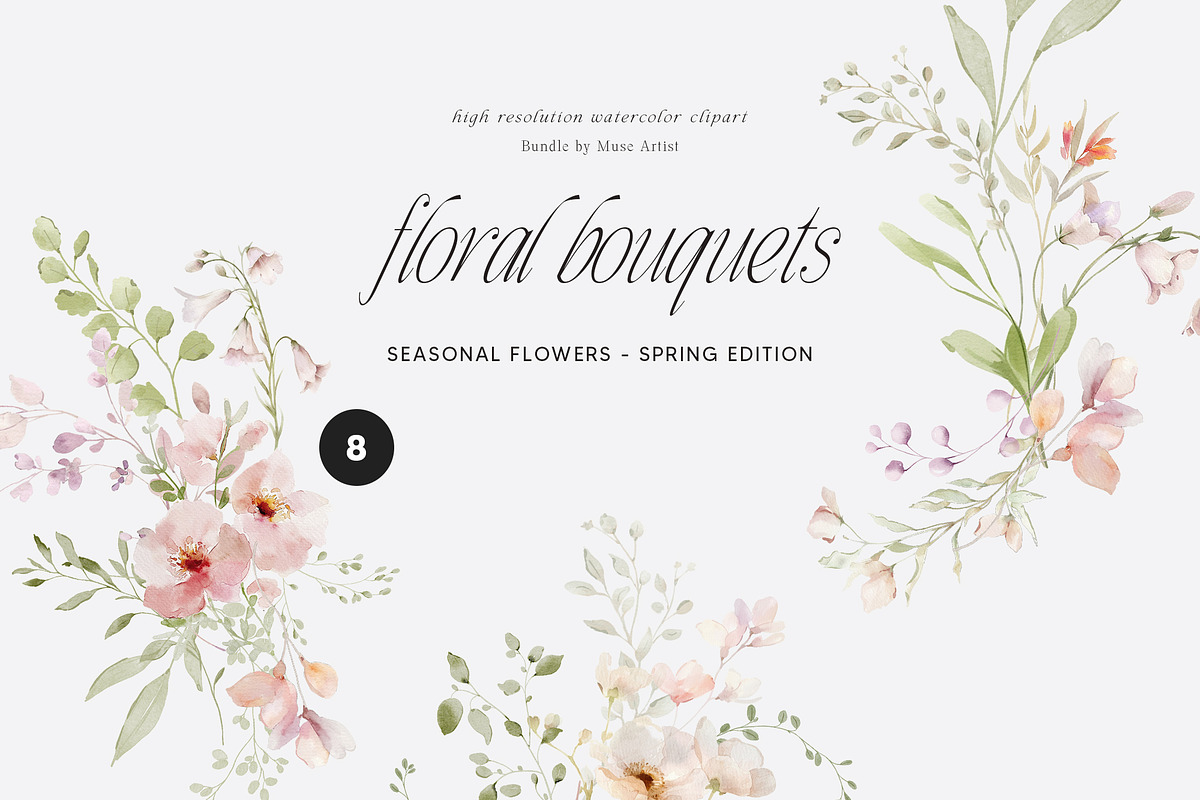 SPRING BOX Watercolor Bundle 400+, a Decorative Illustration by Muse Artist (Photo 12 of 99)