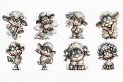 Crazy Sheep Clipart, an Illustration by Craft Nest (Thumbnail 4 of 6)