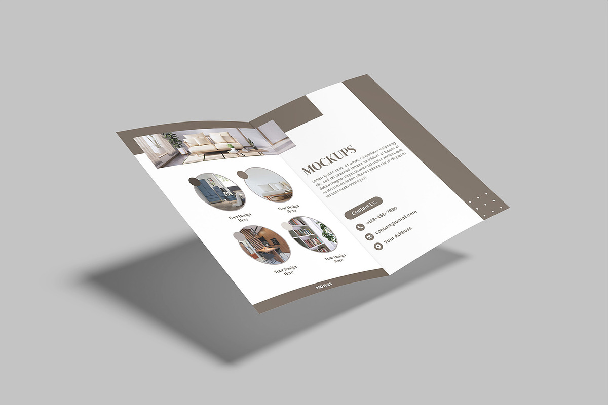 A4 Bifold Brochure Mockup, a Brochure Template by Graphiculon (Photo 3 of 11)