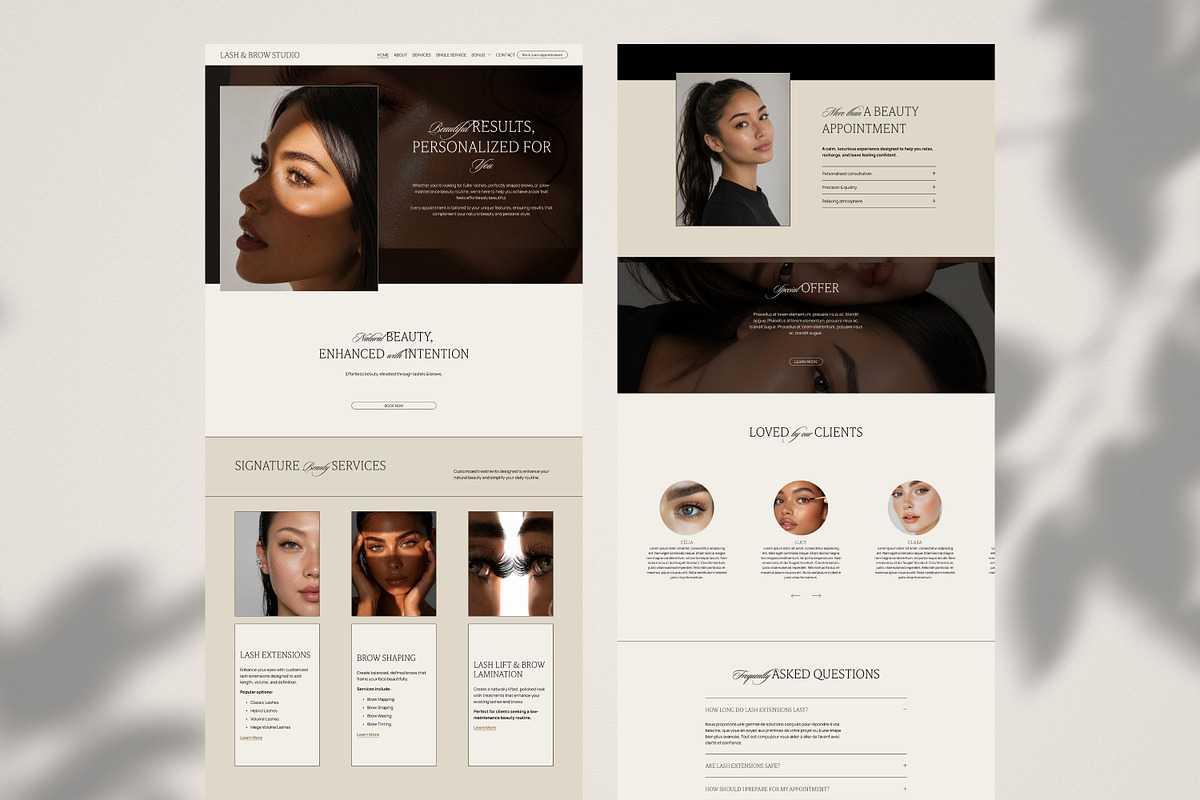 Template Squarespace Lash & Brow, a Squarespace Template by Studio Marmotte (Photo 7 of 11)