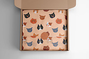 Funny cats set + seamless pattern, an Animal Illustration by Good Studio (Thumbnail 6 of 9)