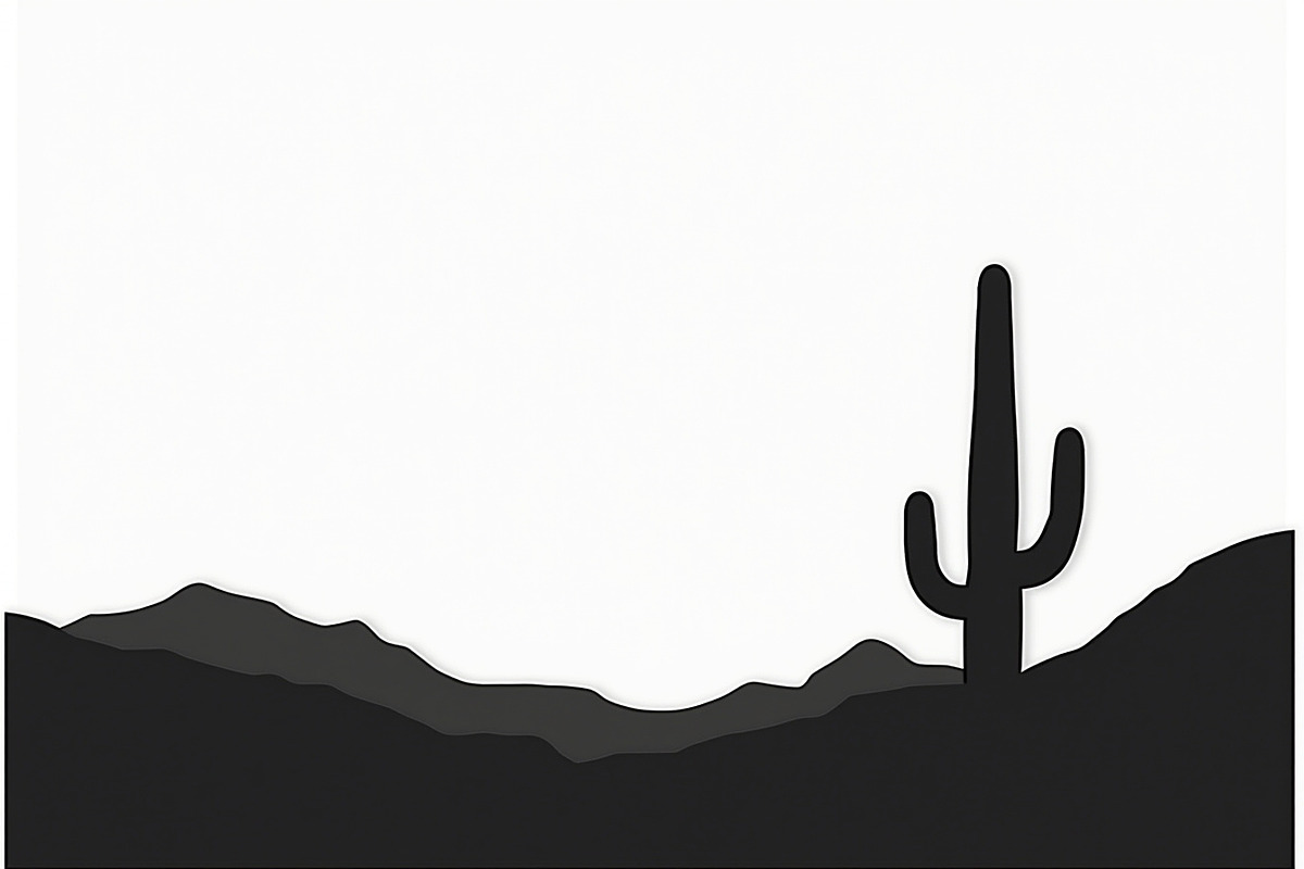 Monochrome Desert Nature Silhouette, an Illustration by jahid234 (Photo 8 of 15)
