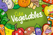 Cute Vegetables Cartoon Characters, a Food Illustration by Jocularity Art (Thumbnail 1 of 3)