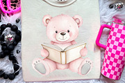 Watercolor Pink Cute Blush Teddy Bea, an Illustration by CreationArt (Thumbnail 4 of 9)