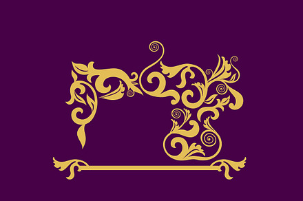 Old Classic Sewing Machine Logo