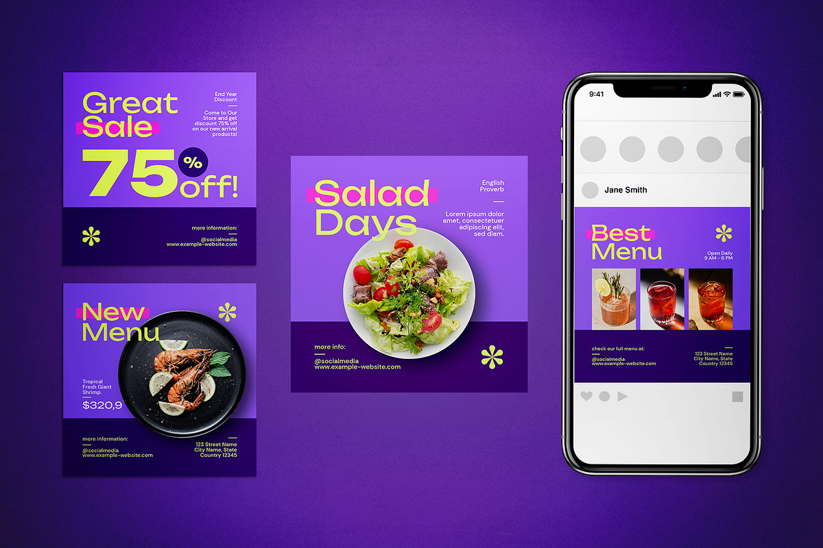 New Freedom F&B Social Media Post, a Social Media Template by The Good Store (Photo 2 of 4)