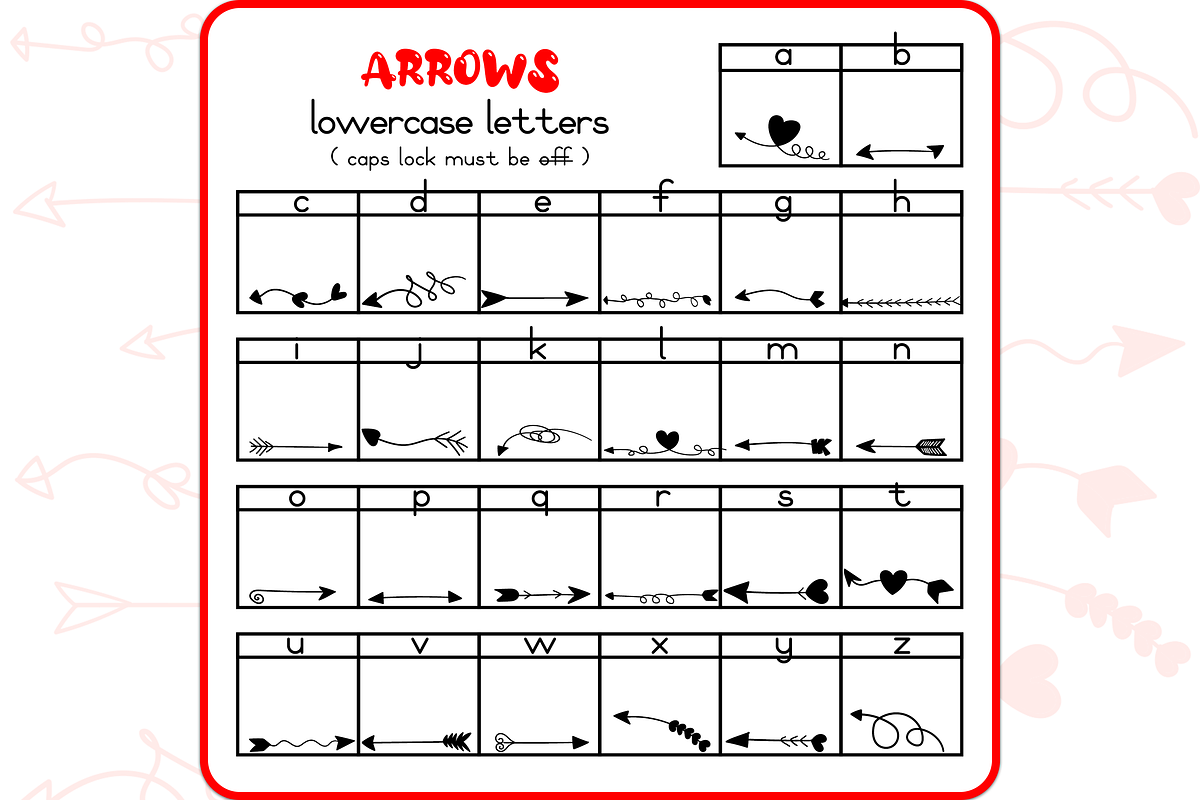 Arrow Doodles - Dingbats Font, a Symbol Font by WADLEN (Photo 3 of 7)